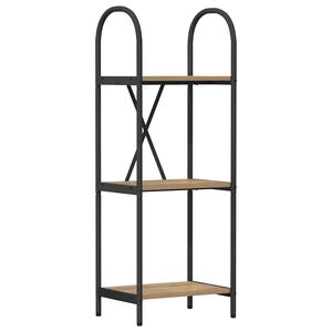 vidaXL Raft pentru cărți 3 niveluri 40 x 30 x 109 cm Lemn prelucrat