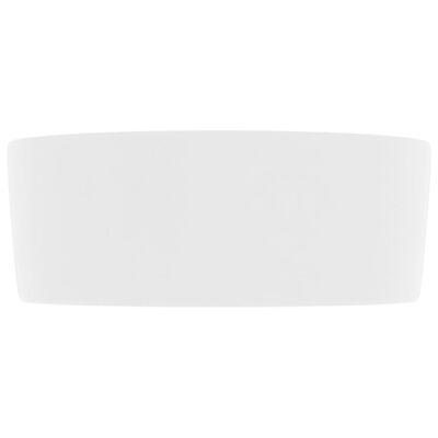 vidaXL Chiuvetă de baie lux, alb mat, 40 x 15 cm, ceramică, rotund