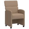 vidaXL Scaune de dining cu roți 2 pcs Cappuccino 58 x 65 x 98 cm
