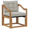 vidaXL Canapea de exterior Lemn Solid de Acacia Gri natural și deschis