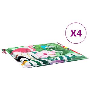 vidaXL Perne scaun de grădină, 4 buc., multicolor, 50x50x4 cm, textil