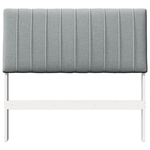 vidaXL Tăblie tapițată Gri deschis 100 cm Lemn de pin masiv