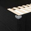 vidaXL Cadru de pat supraetajat cu birou Stejar Negru 98.5 x 200 cm