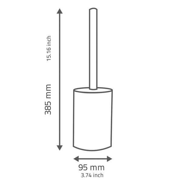 RIDDER Perie de toaletă cu suport tip cărămidă, alb