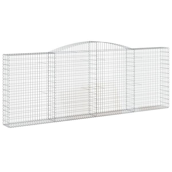 vidaXL Coșuri gabion arcuite 3 buc. 400x30x140/160 cm fier galvanizat