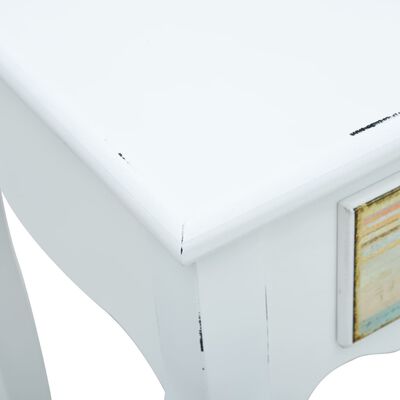 vidaXL Masă consolă, alb, 80 x 40 x 74 cm, lemn