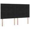 vidaXL Pat cu storage cu saltea Negru 180 x 200 cm Catifea
