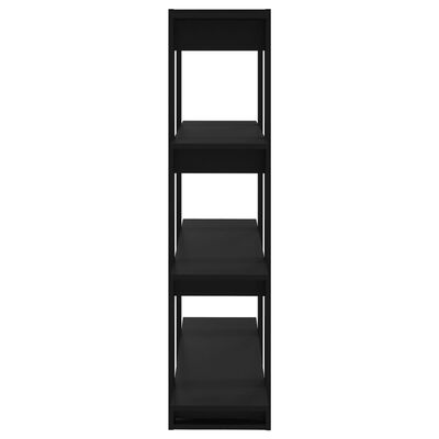 vidaXL Bibliotecă/Separator cameră, negru, 100x30x123,5 cm