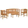 vidaXL Set de lounge cu trandafir de grădină 4 pcs natural
