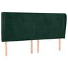 vidaXL Tăblie pat cu aripioare verde &icirc;nchis 183x23x118/128 cm catifea