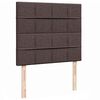 vidaXL Cadru de pat otoman cu saltea țesătură maro &icirc;nchis 120x190 cm