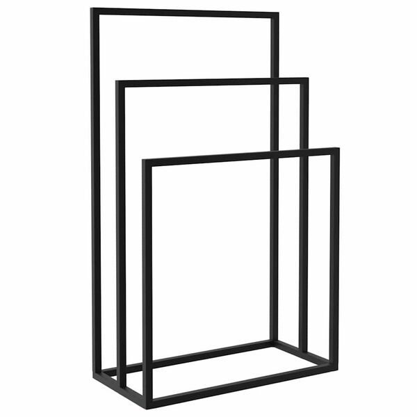 vidaXL Suport de prosoape autonom, negru, 48x24x79 cm, fier