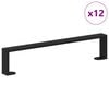 vidaXL Picioare de mobilă 12 buc. Negru 481 x 40,5 x 100 mm Fier