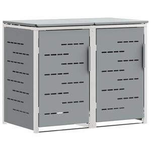 vidaXL Depozitare pentru Containere cu Roți for 2 Bins 240L Gri