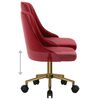 vidaXL Scaun de bucătărie pivotant, roșu vin, catifea