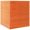 vidaXL Jardinieră grădină, maro ceruit, 60x60x68,5 cm, lemn masiv pin