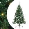 vidaXL Pom de Crăciun artificial pre-iluminat Verde 150 cm PVC