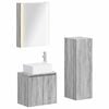 vidaXL Set de mobilier pentru baie 4 pcs Sonoma gri