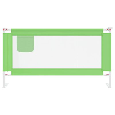 vidaXL Balustradă de protecție pat copii, verde, 160x25 cm, textil