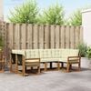 vidaXL Set de canapele de exterior cu pernă 6 pcs Natural și Crem