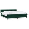 vidaXL Pat box spring cu saltea, verde &icirc;nchis, 180x210 cm, catifea