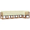 vidaXL Set de canapele de exterior cu pernă 6 pcs Natural și Crem