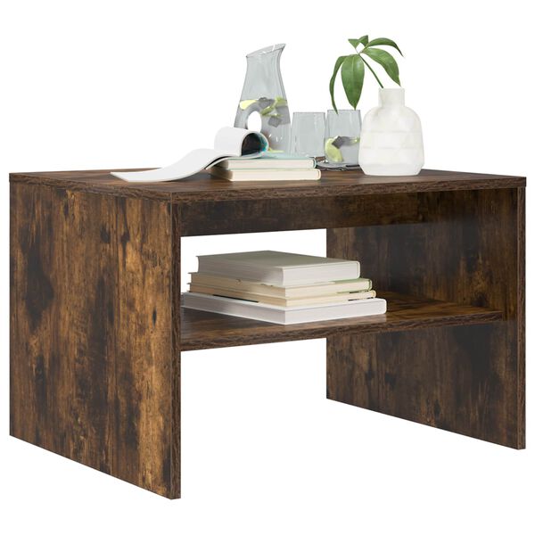 vidaXL Masă de cafea Stejar fumuriu 60 x 50 x 40 cm Lemn compozit