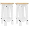 vidaXL Set mobilier de bar, 3 piese, alb, lemn masiv de pin