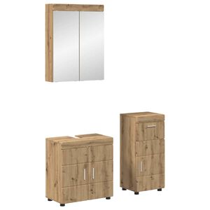 vidaXL Set de mobilier pentru baie cu sertar TULUM Stejar Artizanal