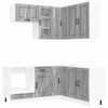 vidaXL Unitate de bucătărie KALMAR 8 pcs Sonoma gri Lemn prelucrat