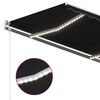 vidaXL Copertină retractabilă manual cu LED, antracit, 3x2,5 m