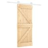 vidaXL Ușă glisantă Natural și Alb 85 x 210 cm Lemn de Pin Solid