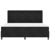 vidaXL Pat cu arcuri cu saltea cu headboard Negru 200 x 200 cm Catifea