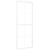 vidaXL Ușă glisantă, alb, 76x205 cm, sticlă mată ESG și aluminiu