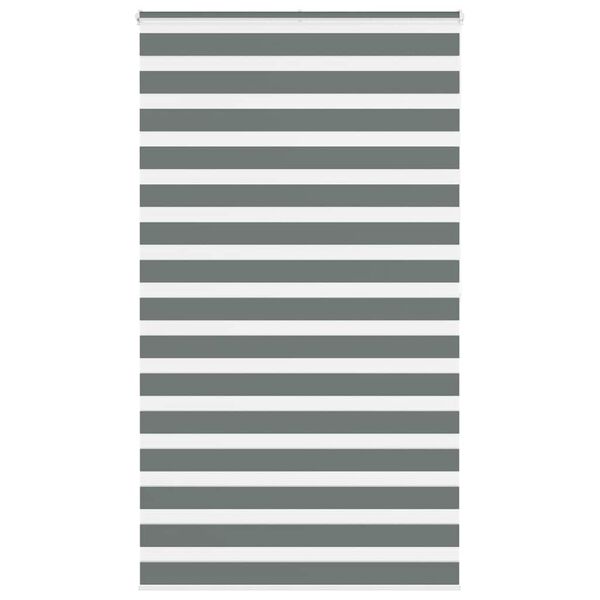 vidaXL Jaluzea tip zebra gri închis lățime țesătură 120,9 cm poliester