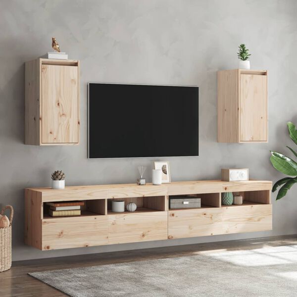 vidaXL Dulapuri de perete, 2 buc., 30x30x60 cm, lemn masiv de pin