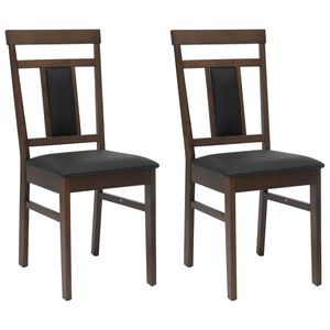 vidaXL Scaun de sufragerie 2 buc. Lemn Solid de Cauciuc