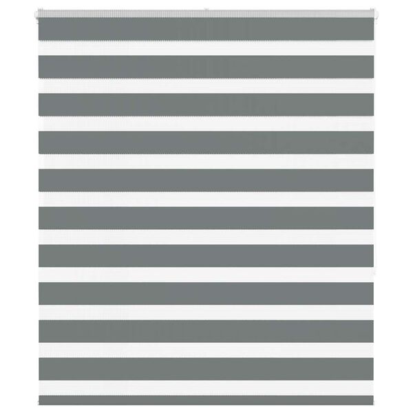 vidaXL Jaluzea tip zebra gri închis lățime țesătură 120,9 cm poliester