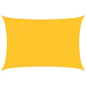 vidaXL P&acirc;nză parasolar galben dreptunghiular 3,5x4,5m HDPE 160 g/m&sup2;