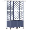 vidaXL Pat Ridicat cu Trellis și Acoperiș Gri 124 x 40 x 142 cm PP