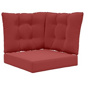 vidaXL Perna pentru canapea de exterior 3 pcs bordo Poliester