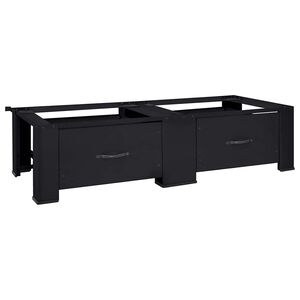 vidaXL Piedestal pentru mașină de spălat dublă cu sertare, alb