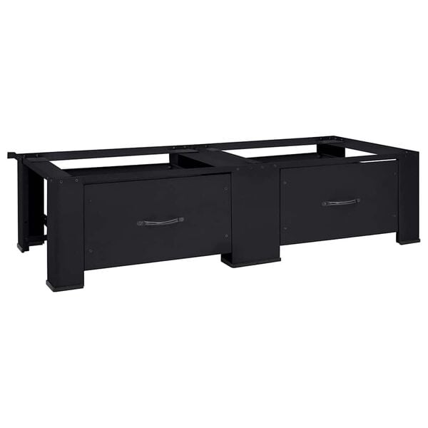 vidaXL Suport pentru mașina de spălat 2 pcs Negru 64 x 55 x 32.5 cm