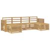 vidaXL Set de canapele de exterior 6 buc. Alb Lemn Solid de Acacia