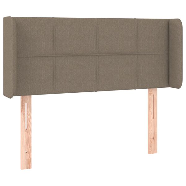 vidaXL Tăblie de pat cu aripioare gri taupe 93x16x78/88 cm textil