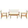 vidaXL Set de canapele pentru grădină 4 pcs Maro 120 x 65,5 x 79 cm