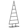 vidaXL Brad de Crăciun din metal pentru decor, negru, 90 cm