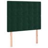 vidaXL Pat box spring cu saltea, verde &icirc;nchis, 120x200 cm, catifea