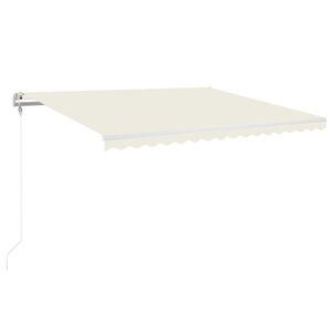 vidaXL Copertină retractabilă automat, crem, 450x350 cm
