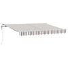 vidaXL Cortina Retractabilă Gri deschis și alb. 3,5 x 2 m țesătură